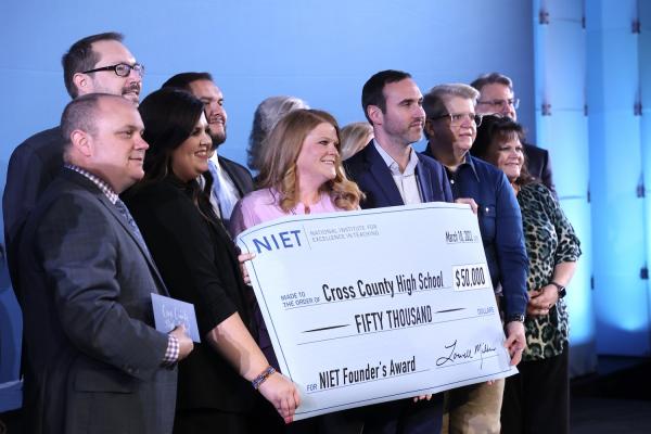 Cross County High School Leaders with Check 3